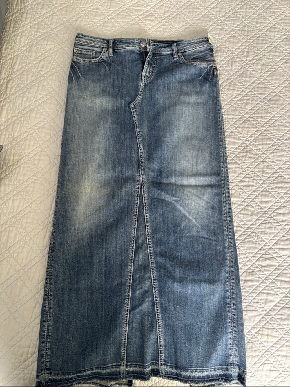 Silver NWT Classic Blue Denim Maxi Skirt - Women's Jeans